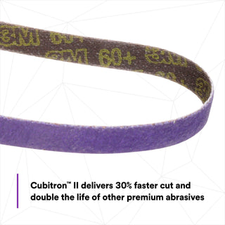 3M Cubitron II File Belt, 33439, 60+, 10 mm x 330 mm (3/8 in x 13 in)