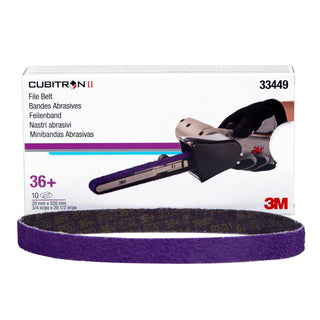 3M Cubitron II 786F File Belt, 33449, 25/32 in x 20 15/32 in, 36+, 10
per carton