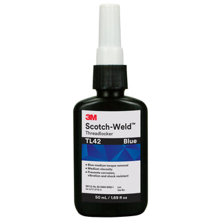 3M Scotch-Weld Threadlocker TL42, Blue, 50 mL Bottle