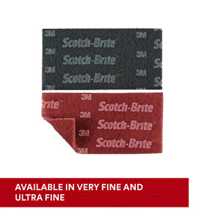 Scotch-Brite Durable Flex Hand Pad, MX-HP, A/O Very Fine, Maroon