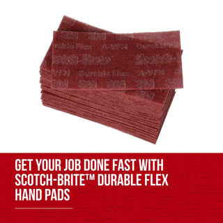 Scotch-Brite Durable Flex Hand Pad, MX-HP, A/O Very Fine, Maroon