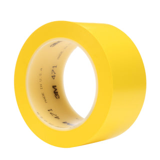 3M Vinyl Tape 471, Yellow, 2 in x 36 yd, 5.2 mil, 24 Roll/Case