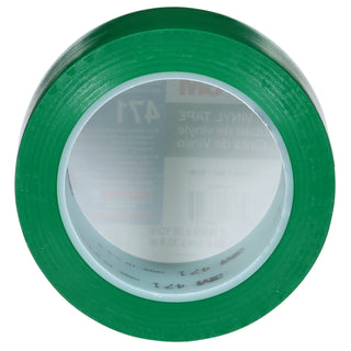 3M Vinyl Tape 471, Green, 2 in x 36 yd, 5.2 mil, 24 Roll/Case