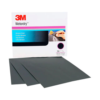 3M Wetordry Abrasive Sheet, 02032, 9 in x 11 in, 1500 grade