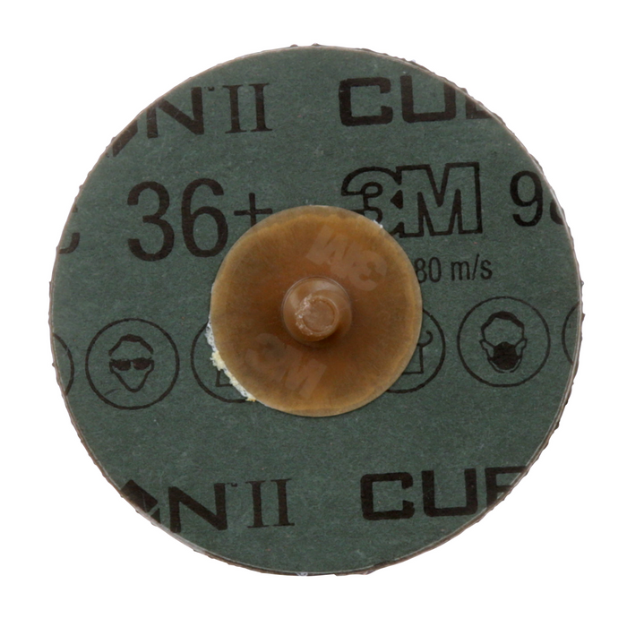 3M Cubitron II Roloc Fibre Disc 987C, 36+, TR, 3 in, Die R300V,
50/Carton