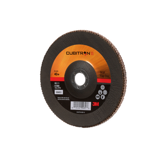 3M Cubitron II Flap Disc 967A, 40+, T29, 7 in x 7/8 in, Giant