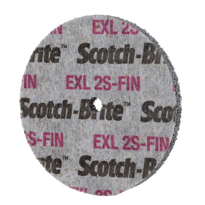 Scotch-Brite EXL Unitized Wheel, XL-UW, 2S Fine, 3 in x 1/2 in x 3/8
in