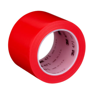 3M Vinyl Tape 471, Red, 3 in x 36 yd, 5.2 mil, 12 Roll/Case