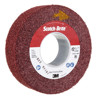 Scotch-Brite Metal Finishing Wheel, MF-WL, 5A Medium, 8 in x 2 in x 3
in