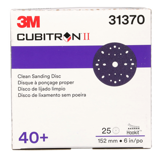 3M Cubitron II Hookit Clean Sanding Abrasive Disc, 31370, 6 in, 40+
grade