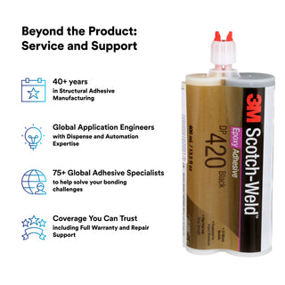 3M Scotch-Weld Epoxy Adhesive DP420, Black, 400 mL Duo-Pak