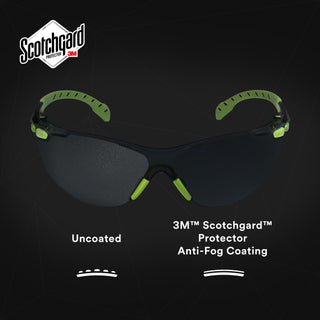 3M Solus 1000-Series Safety Glasses S1202SGAF, Green/Black