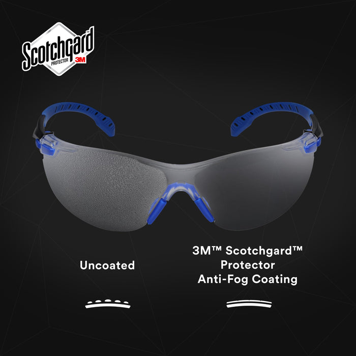 3M Solus Safety Glasses 1000-Series S1101SGAF-KT, Kit, Foam, Strap,
Black/Blue