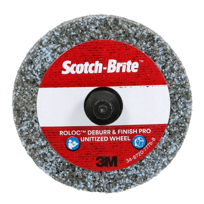 Scotch Brite Roloc Deburr & Finish PRO Unitized Wheel, DP-UR, 4C Medium+, TR