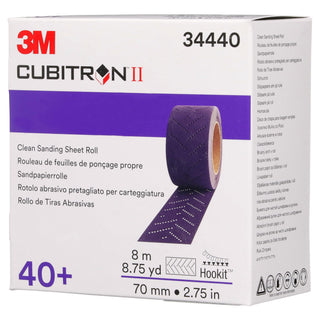 3M Cubitron II Hookit Clean Sanding Sheet Roll, 34440, 40+ grade, 70
mm x 8 m