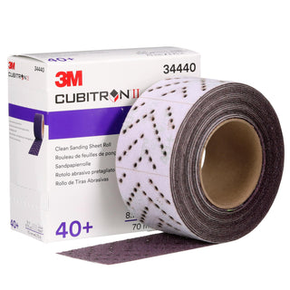 3M Cubitron II Hookit Clean Sanding Sheet Roll, 34440, 40+ grade, 70
mm x 8 m