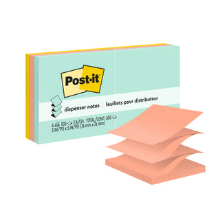 Post-it® Pop-up Notes, R330-AP, 3x3 in, Pastel Colors