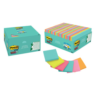 Post-it® Super Sticky Notes 654-48SSMIA-CP, 3 in x 3 in (76 mm x 76 mm)