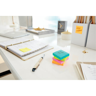 Post-it® Super Sticky Notes 4622-SSMIA, Multi Sizes, Supernova Neons Collection