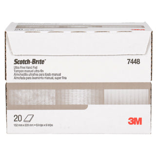 Scotch-Brite Hand Pad 7448, HP-HP, SiC Ultra Fine, Gray, 6 in x 9 in