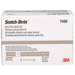 Scotch-Brite Hand Pad 7448, HP-HP, SiC Ultra Fine, Gray, 6 in x 9 in