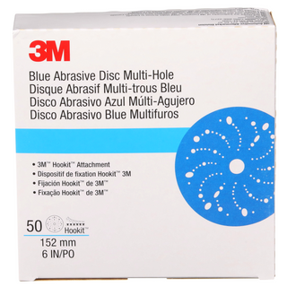 3M Hookit Blue Abrasive Disc 321U Multi-hole, 36181, 6 in, 400