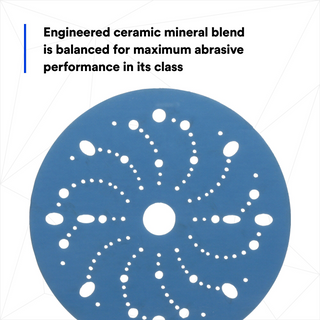 3M Hookit Blue Abrasive Disc 321U Multi-hole, 36184, 6 in, 800