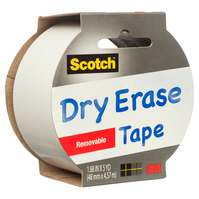 Scotch® Dry Erase Tape 1905R-DE-WHT, 1.88 in x 5 yd (48 mm x 4,57 m)