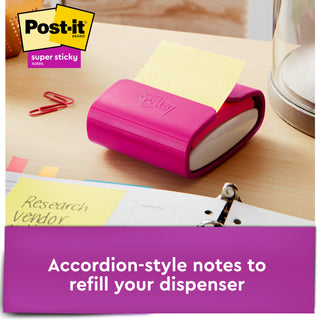 Post-it® Super Sticky Dispenser Pop-up Notes R330-10SSCY, Canary Yellow