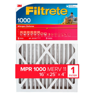 Filtrete Allergen Reduction Deep Pleat Filter NADP01-4IN-4, 16 in x 25in x 4 in