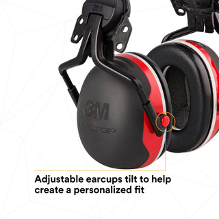 3M PELTOR X3 Earmuffs X3P5E, Electrically Insulated, Hard HatAttached