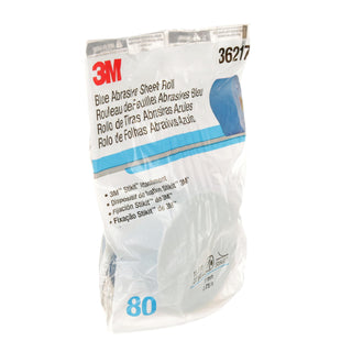 3M Stikit Blue Abrasive Sheet Roll, 36217, 80, 2-3/4 in x 20 yd