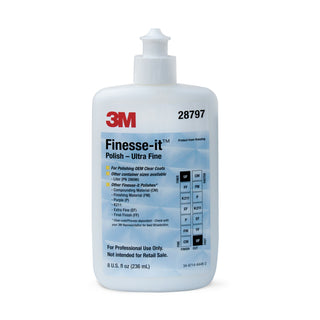 3M Finesse-it Polish Standard Series, 28797, Ultra Fine (100), White,8 oz