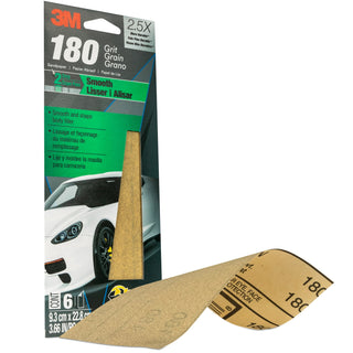 3M Sandpaper, 03031, 180 Grit, 3 2/3 in x 9 in