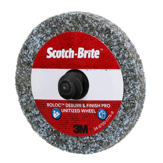 Scotch Brite Roloc Deburr & Finish PRO Unitized Wheel, DP-UR, 8C Coarse+, TR