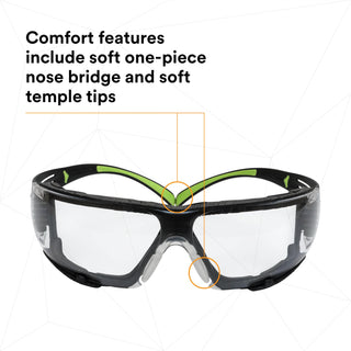 3M SecureFit Protective Eyewear SF410AS-FM, Indoor/Outdoor Mirror
Lens, Foam