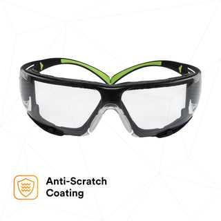 3M SecureFit Protective Eyewear SF410AS-FM, Indoor/Outdoor Mirror
Lens, Foam