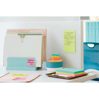 Post-it® Super Sticky Notes 4645-3SSAN, 4 in x 6 in (101 mm x 152 mm)