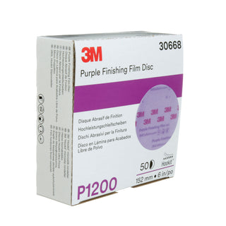 3M Hookit Purple Finishing Film Abrasive Disc 260L, 30668, 6 in,P1200