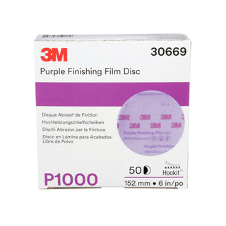 3M Hookit Purple Finishing Film Abrasive Disc 260L, 30669, 6 in,P1000