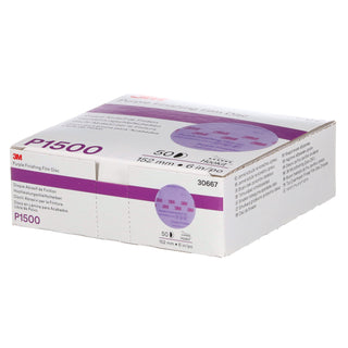 3M Hookit Purple Finishing Film Abrasive Disc 260L, 30667, 6 in,P1500