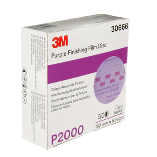 3M Hookit Purple Finishing Film Abrasive Disc 260L, 30666, 6 in,
P2000