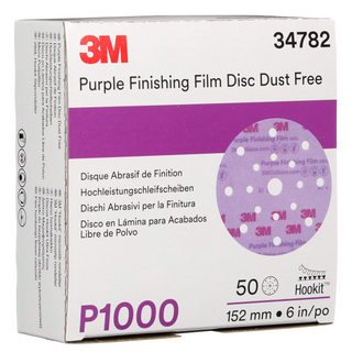 3M Hookit Purple Finishing Film Abrasive Disc 260L, 34782, 6 in, Dust
Free