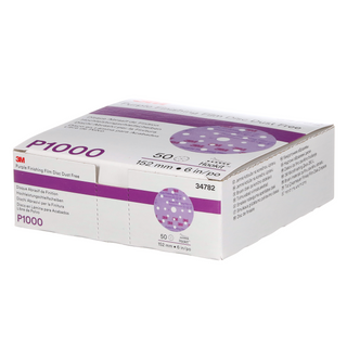 3M Hookit Purple Finishing Film Abrasive Disc 260L, 34782, 6 in, Dust
Free