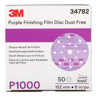 3M Hookit Purple Finishing Film Abrasive Disc 260L, 34782, 6 in, Dust
Free