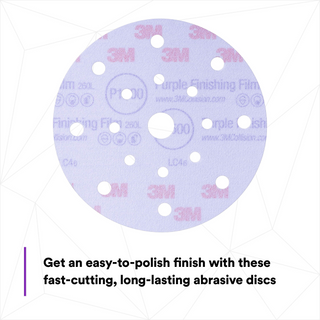 3M Hookit Purple Finishing Film Abrasive Disc 260L, 34782, 6 in, Dust
Free