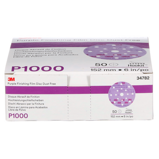 3M Hookit Purple Finishing Film Abrasive Disc 260L, 34782, 6 in, Dust
Free