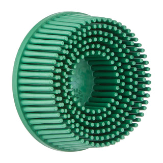 Scotch-Brite Roloc Bristle Disc, RD-ZB, 50, TR, Green, 2 in x 5/8 in,Tapered