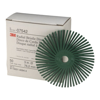 Scotch-Brite Radial Bristle Disc, 3 in x 3/8 in 50