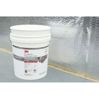 3M Fire Barrier Water Tight Spray, White, 5 Gallon (Pail), Drum